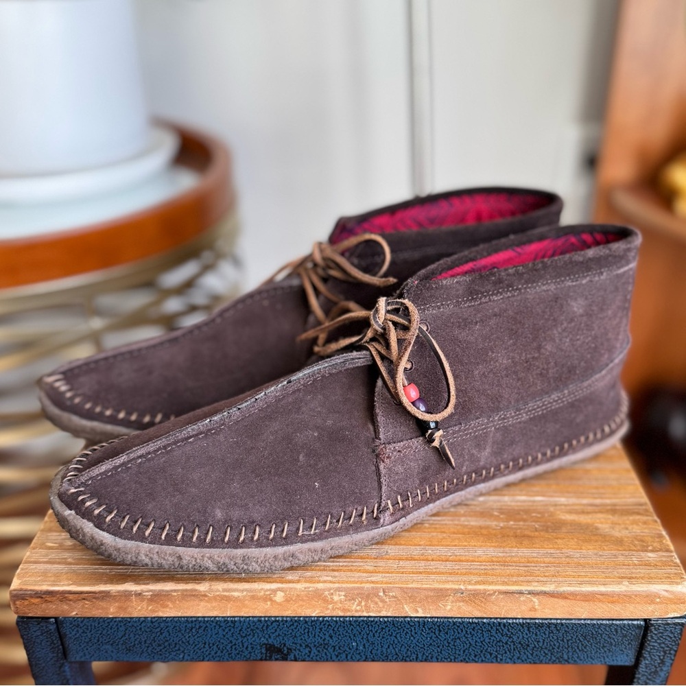 Emerica Chukka Moccasin Style Hopi Mid Brown Suede Skateboard Mens Size 14